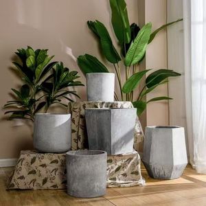 <span class=keywords><strong>Maceta</strong></span> <span class=keywords><strong>de</strong></span> Alta Calidad, Estilo Nórdico Simple, <span class=keywords><strong>de</strong></span> Gran Diámetro, Recubierta con Polvo <span class=keywords><strong>de</strong></span> Magnesio, Resistente, para Jardín y Hogar - Product Image 1