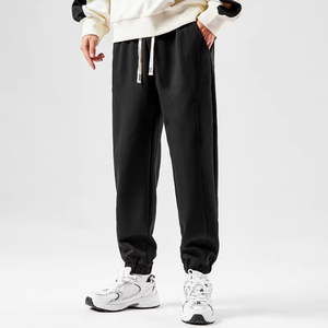 <span class=keywords><strong>Pantaloni</strong></span> da Uomo Casual a Gamba Dritta <span class=keywords><strong>con</strong></span> Vita Elastica Personalizzata, Traspiranti, Antirughe, Stile Urbano, Vita Media, Felpati - Product Image 5