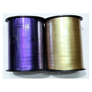 Metallic Solid Satinfeel Curling <b>Ribbon</b> Plastic Gift PP <b>Ribbon</b> Roll for Gift Wrapping Party Balloon Packaging Use - Product Image 2