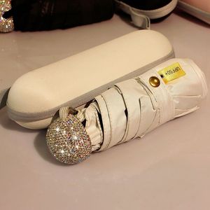 Rhinestone Sun Umbrella du lịch Micro mini nhỏ gọn siêu UV bảo vệ túi 5 lần ô - Product Image 3