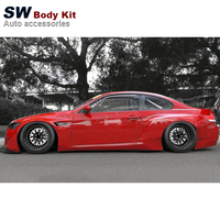 Kit carrosserie style Rocket Bunny pour BMW Série 3 E90 E92 2005-2013, comprenant pare-chocs avant large, lèvre de pare-chocs, garde-boue, extension de passage de roue et diffuseur arrière