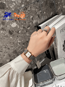 Montre de luxe pour femme H Brand, mouvement à quartz japonais, cadran à aiguilles, bracelet en cuir italien, résistance à l'eau 10 bars - Product Image 5