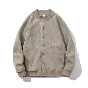 Giacca Cardigan Retrò Taglia Americana, Giacca Baseball Trendy da <span class=keywords><strong>Uomo</strong></span> Primavera-Autunno, Nuova Stampa Personalizzata, <span class=keywords><strong>Abbigliamento</strong></span> Maschile - Product Image 3