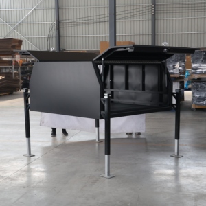 Boîte à outils de ramassage en aluminium portable avec auvent Ute enduit de poudre de section de quart de chien étanche pour le stockage d'outils - Product Image 3