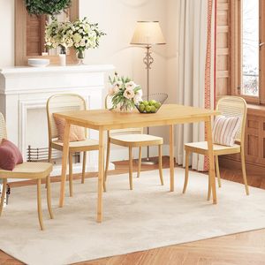 Bán buôn bàn ăn tre, Bàn ăn vuông, bàn bếp gỗ tre cho không gian nhỏ, bàn viết bằng gỗ cho phòng khách - Product Image 4
