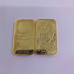Lingote de Cobre Credit <span class=keywords><strong>Suisse</strong></span> de 1 Onza con Estampado del Caballo del Zodíaco Chino 2026, Barra de Oro de Latón de 31g (Una Onza) - Product Image 4