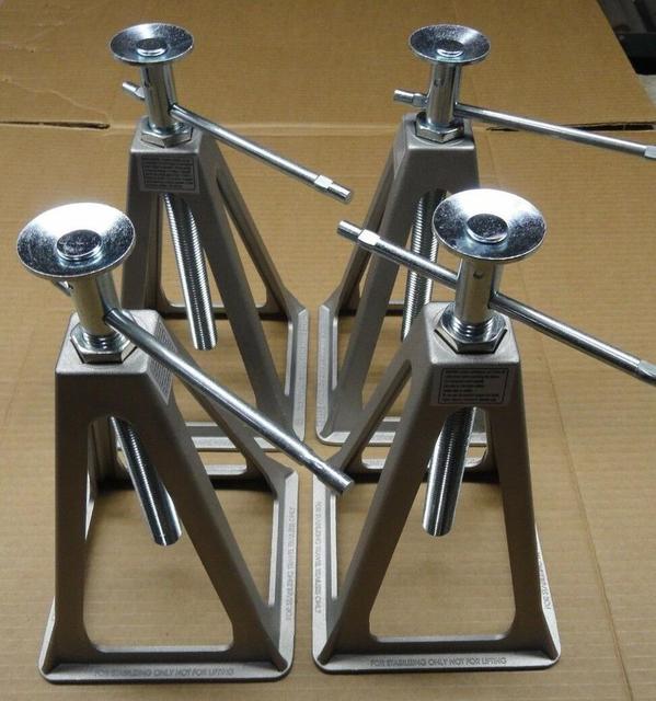 Aluminum Trailer Jacks with Wheels Stabilizer for RV Pop-Up Camper Cars Boats-4 Packs
