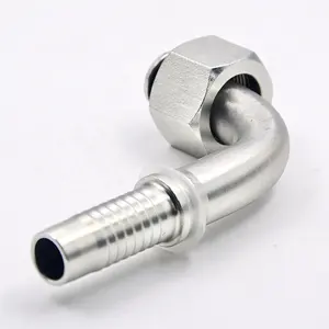 high quality metric 24 cone straight/elbow hydraulic crimp hose ferrule and fittings coupling