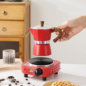 Kingze Ensemble de cafetière Moka italienne classique de 2 pièces Kit de camping portable de luxe pour les voyages en plein air - Product Image 4