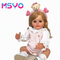 Cadeaux créatifs 55CM Silicone doux vinyle Reborn poupée bras jambes réalistes filles jouets poupées vrais bébé poupées