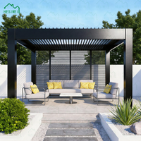 Pergola modulaire à lames orientables en aluminium, toit réglable, bricolage, imperméable, écologique, pour extérieur, jardin, gazebo, montage facile, taille personnalisée