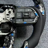 Volant de voiture en carbone forgé bleu personnalisé, adapté aux Toyota Hilux LC300 Hilux Fortuner Land Cruiser GR Corolla LC79