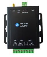 Módulo LoRa con 1 DI, 2 relés para control remoto PLC. Control inalámbrico de larga distancia LoRa para PLC RS485