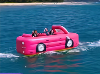Jouets gonflables de remorquage aquatique grand format pour parcs aquatiques extérieurs : mini-voitures, bateaux à moteur, cordes de remorquage (matériau PVC, sur mesure)