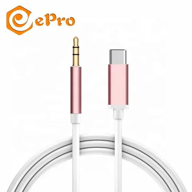 3.5mm to USB-C Type-C AUX Audio Cable Cord Jack Headphones Adapter OTG 1m MIC Audio Line For Huawei Xiaomi Samsung Laptop PC Car