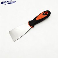 Couteau à enduit industriel robuste de 2 pouces, lame en acier à haute teneur en carbone pleine longueur, manche ergonomique en plastique bicolore