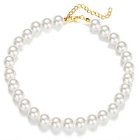 Collier ras du cou tendance en perles d'eau douce naturelles, 3 rangs, laiton plaqué or 18 carats véritable, fermoir, 13-16 pouces, bijoux de mariage pour femme
