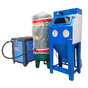6050 Small Dry <b>Sandblasting</b> Machine Manual Burnishing Motor Compact for Hardware Jewelry Polishing - Product Image 2
