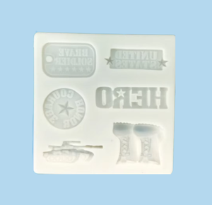 Moule en silicone S60g pour bottes militaires, moule à chocolat et fondant en forme de char, décoration de <span class=keywords><strong>gâteau</strong></span>, résine pour vétérans - Product Image 3