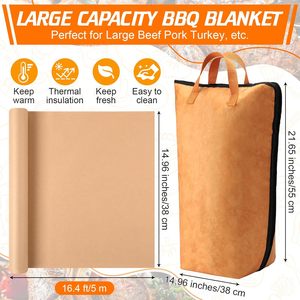 Meat Rest Bag Food Warmer Bags Home <b>Indoor</b> Outdoor Barbecue Blanket Tools Wrinkle-resistant and Durable No Leakage <b>BBQ</b> Blanket - Product Image 5