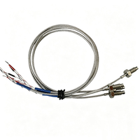 Sensor Suhu Termokopel Tipe K Probe Sekrup M6 0-400C Kabel Berlapis Baja Tahan Karat Industri Temperatur OEM ODM IP65
