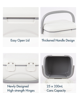 Poignée portable 16L personnalisée garder frais refroidisseurs de fruits en plastique blanc mini glacière extérieure pour boisson - Product Image 5