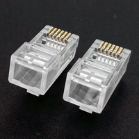 6PIN RJ11 RJ12 macho a 6P6C enchufes de teléfono largos accesorios de conector para cables de teléfono