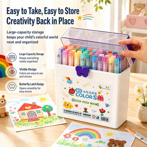Juego de Rotuladores de Doble Punta, 80 <span class=keywords><strong>Colores</strong></span>, No Borrables, para Pintar, Dibujar, Resaltar, Material Escolar para Artistas Coreanos - Product Image 4