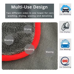 ผ้าขนหนูไมโครไฟเบอร์แบบแห้งเร็วสำหรับใช้ในบ้านผ้าทอสองชั้นแบบสองชั้น600GSM-1400GSM - Product Image 5