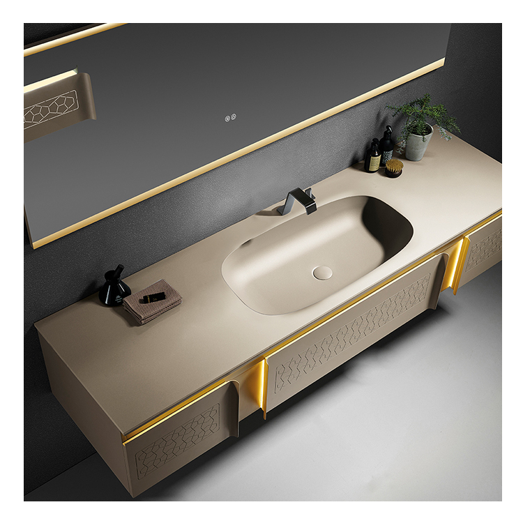 floating vanity walnut reeded