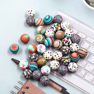 Hot bán 19mm mềm Silicone mọc răng hạt dễ dàng Chuỗi vòng in quyến rũ cho bé Chew Đồ chơi bút Key trang trí nội thất BPA free không độc hại - Product Image 2