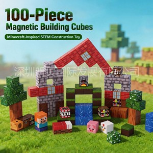 Set de Bloques de Construcción Magnéticos Multi Spec My World, 100 Piezas de ABS Ecológicas, Juguetes Educativos DIY con Temática de Edificios Modernos para Niños - Product Image 1
