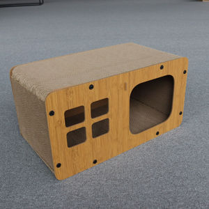Nueva cama para gatos de madera maciza con casa para gatos desmontable, apta para todas las estaciones, con ventilación y transpirabilidad de papel corrugado reemplazable. - Product Image 6