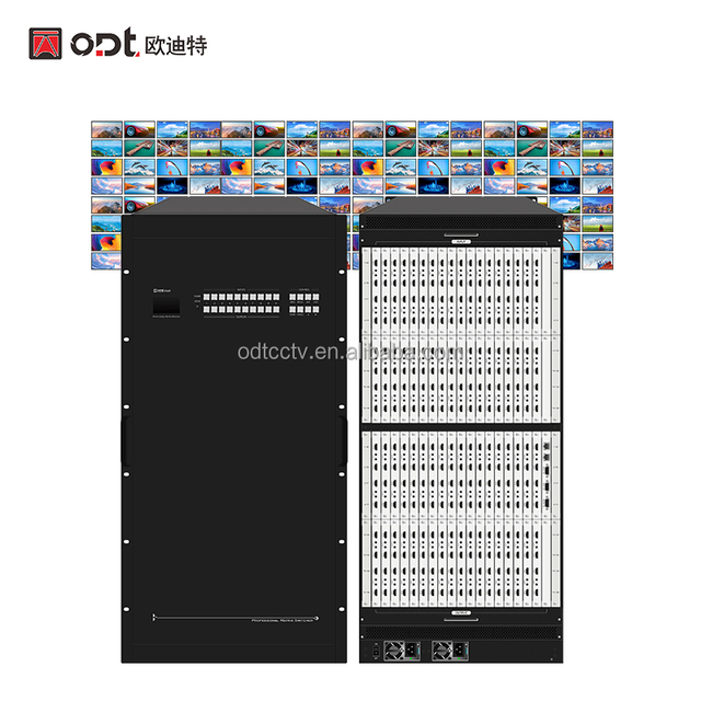 4K Seamless Hybrid Matrix Switcher 98x144x144 Support HD-MI DVI VGA SDI CVBS DP Fiber HDBaseT YPbPr Modular Input Output Custom