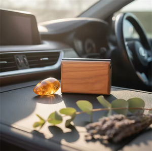 Modern Wood Grain Magnetic Vent Clip <strong>Car</strong> Air Freshener <strong>Diffusion</strong> System <strong>Refillable</strong> Scent Deodorizer Auto Accessories OEM - Product Image 4
