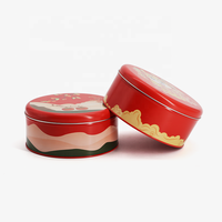Vente en gros Boîte d'emballage pour gâteau de Noël Cracker Chocolat de luxe Boîte en métal noir et or pour l'emballage du caviar Boîte en fer blanc pour biscuits