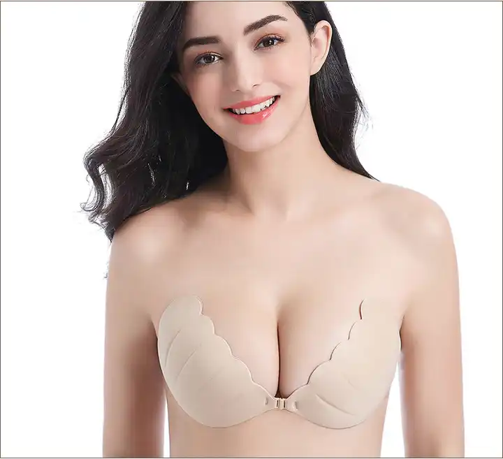 One Piece Silicone Push-up Strapless Self-adhesive