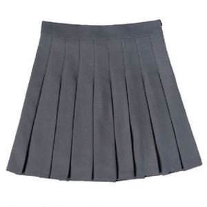 Brown <b>Ladies</b> 2025 <b>Summer</b> Solid Breathable Ruffles Casual Natural Waist Black Mini Pleated Polyester Fiber <b>Skirt</b> School Girl - Product Image 4