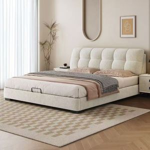 Großhandel Chenille-Polsterbetten in Voll- und Kingsize, Samtbettgestell mit Stauraum - Product Image 2