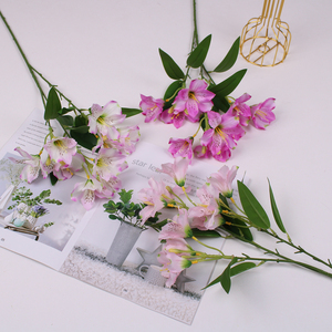 <b>Artificial</b> Silk <b>Flower</b> <b>Lily</b> Bouquet for Home Living Room Dining Table Coffee Table Tabletop Decoration Wedding Faux <b>Flower</b> - Product Image 3