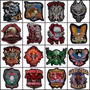 Patch brodé avec logo <span class=keywords><strong>Harley</strong></span>, avec fil à broder, patch dorsal pour équipe de moto, pour vêtements et accessoires de veste - Product Image 1