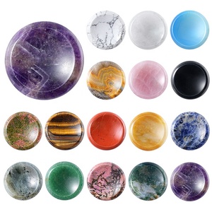 <span class=keywords><strong>Piedra</strong></span> de Cuarzo Rosa Pulida Redonda para el Bolsillo, <span class=keywords><strong>Piedra</strong></span> de Palma para Alivio del Estrés y Meditación - Product Image 1