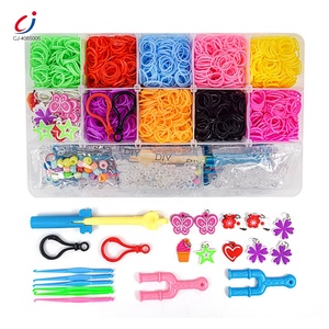 <span class=keywords><strong>Kit</strong></span> de fabrication de bracelets en élastique pour enfants, nouveau design Chengji, <span class=keywords><strong>loom</strong></span> art coloré pour filles, artisanat en tricot, bricolage - Product Image 1