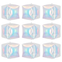Ballons en aluminium géants 4D ronds et carrés, motifs Marbre Noir et Or, Arc-en-ciel, Œil, Léopard, Argent, pour décoration de fêtes d'anniversaire, Halloween, Nouvel An, Disco