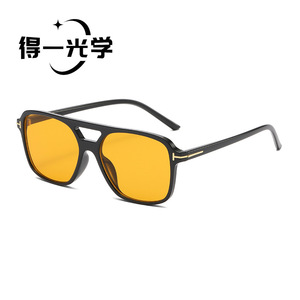 Square Frame <b>Sunglasses</b> UV400 Black Unisex PC Material Trendy Design - Product Image 4