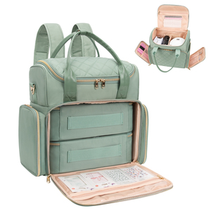 ReIaveI 56 botellas de mochila de almacenamiento de esmalte de uñas caja de almacenamiento de luz de uñas impermeable <span class=keywords><strong>profesional</strong></span> <span class=keywords><strong>maleta</strong></span> de manicura - Product Image 2