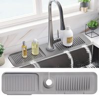 Tapete de Silicona para Grifo de Fregadero, Protector Contra Salpicaduras, Diseño Extendido 60x14x2.1cm, Estilo Clásico