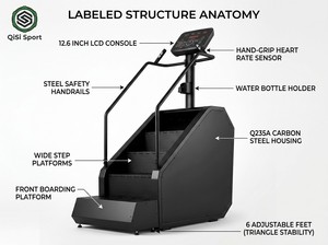 Escaladora Magnética Comercial Autopropulsada, 160 kg, de Alta Resistencia, para Gimnasio, con Pantalla LCD, Certificación CE, OEM - Product Image 2