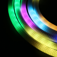 Bande lumineuse LED tressée en néon 360 degrés, lumière naturelle 360
