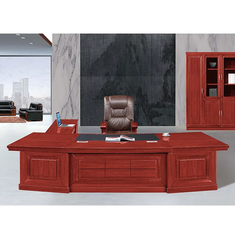 Классическая деревянная мебель 2022, роскошный офисный стол руководителя